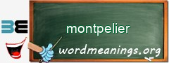 WordMeaning blackboard for montpelier